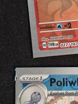 Pokemon Twilight Masquerade Poliwhirl + Ninetales Square Cut Error - Image 5