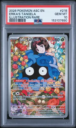 2026 POKEMON ASC EN-ASCENDED HEROES ILLUSTRATION RARE ERIKA'S TANGELA PSA 10 - Image 1