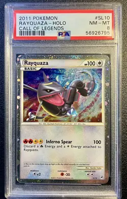 Pokemon Rayquaza Holo Call of Legends #SL10 2011 PSA 8 NM-MT - Image 1
