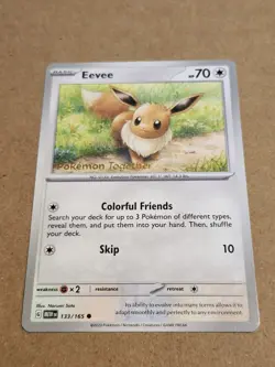 Eevee 133/165 Pokemon Together Stamped 151 Exclusive NM *very faint print line - Image 1