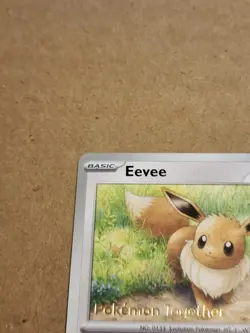 Eevee 133/165 Pokemon Together Stamped 151 Exclusive NM *very faint print line - Image 3