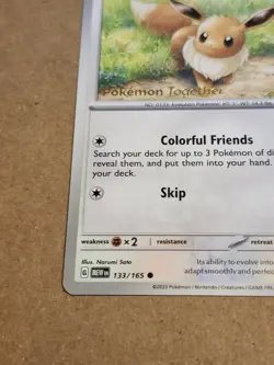Eevee 133/165 Pokemon Together Stamped 151 Exclusive NM *very faint print line - Image 4