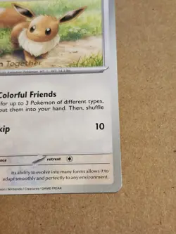 Eevee 133/165 Pokemon Together Stamped 151 Exclusive NM *very faint print line - Image 5