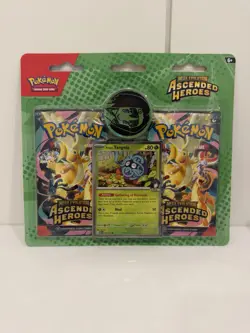 Pokemon Mega Evolution Ascended Heroes Booster Pack (2 packs) Tangela Promo Coin - Image 1