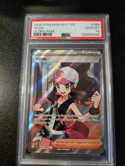 2025 POKEMON WHT EN-WHITE FLARE ULTRA RARE #164 HILDA PSA 10 - Image 1