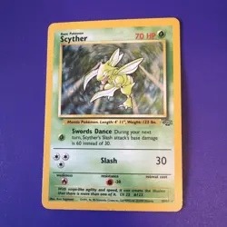 Pokemon TCG Scyther Jungle 10/64 Holo Unlimited Holo Rare - Image 1