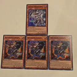 Yugioh - 3x Beginning Knight MP16-EN123 NM 1st ed - Evening T. Knight Super Rare - Image 1