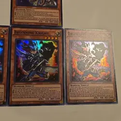 Yugioh - 3x Beginning Knight MP16-EN123 NM 1st ed - Evening T. Knight Super Rare - Image 4