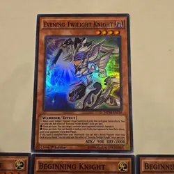 Yugioh - 3x Beginning Knight MP16-EN123 NM 1st ed - Evening T. Knight Super Rare - Image 5
