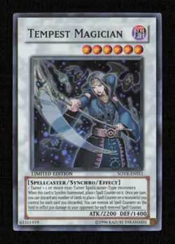 Tempest Magician SOVR-ENSE1 Super Rare Stardust Overdrive Yu-Gi-Oh Limited MP - Image 1