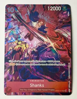 One Piece (2nd Anniversary Set) Shanks OP09-004 English Foil Promo Card - Image 1
