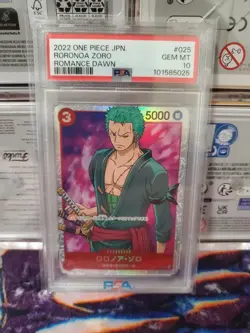 2022 One Piece JAPANESE ZORO romance Dawn OP01-025 PSA 10 - Image 1