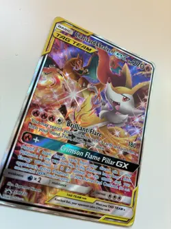 Pokemon TCG Card Charizard & Braixen Tag Team SM Promos Holo Alt Art - Image 2
