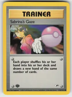 Sabrina's Gaze Common 1st Edition Gym Heroes 125/132 Pokemon - Image 1