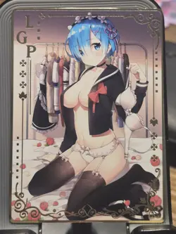 Rem Goddess Story Gold Metal Anime Waifu Card Spicy MR SSR RE:ZERO 3 - Image 1