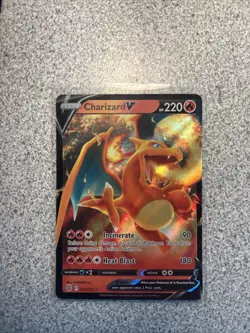 Pokemon TCG Charizard v Crown Zenith Holo Ultra Rare Card 018/159 - Image 1