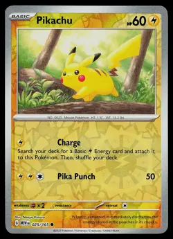 Pokemon Card - Pikachu Scarlet & Violet 151 025/165 Cosmos Reverse Holo - Image 1