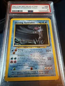 Pokemon TCG Shining Gyarados Holo Card Neo Revelation 65/64 PSA 6 - Image 1
