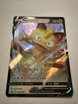 Meowth V SWSH004 SWSH: Sword & Shield Promo Cards Holo - Image 1