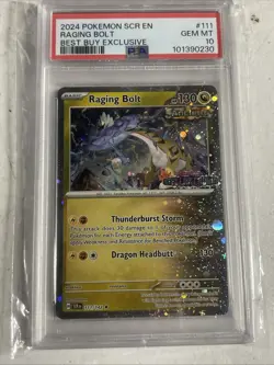 Pokemon Raging Bolt 111/142 Best Buy Promo Stellar Crown Stamped PSA 10 Pop 118 - Image 1
