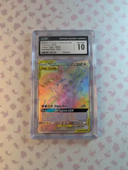 CGC 10 Moltres & Zapdos & Articuno GX 69/68 Hidden Fates Pokemon - Image 1