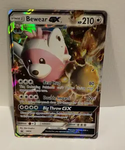 Bewear GX Ultra Rare Holo Pokemon TCG Sun & Moon 210 HP English Standard - Image 1