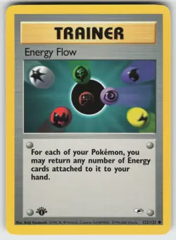 Energy Flow Common 1st Edition Gym Heroes 122/132 Pokemon - Image 1