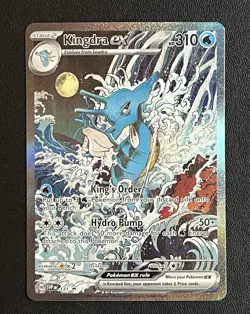 Kingdra EX 131 Pokemon Scarlet Violet Black Star Promo Full Art Illustration NM - Image 1