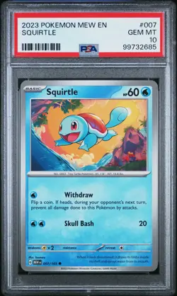 2023 POKEMON MEW EN-151 #007 SQUIRTLE PSA 10 - Image 1