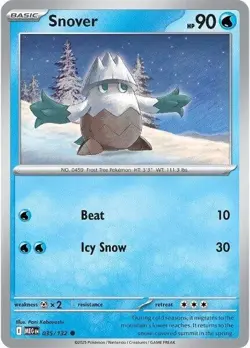 4x Pokemon TCG Snover 035/132 - ME Mega Evolution MEG Playset Common - Image 3
