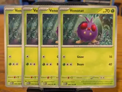 Pokemon TCG Scarlet & Violet 151 Venonat 048/165 x4 Playset - Image 1
