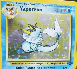 Pokemon TCG Jungle Vaporeon 12/64 Holo Rare 1999 Unlimited - Image 4