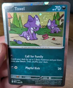 Pokemon TCG - Toxel - Cosmo Holo SWIRL Chaos Rising Black Star Promo 078 - NM 🌑 - Image 3