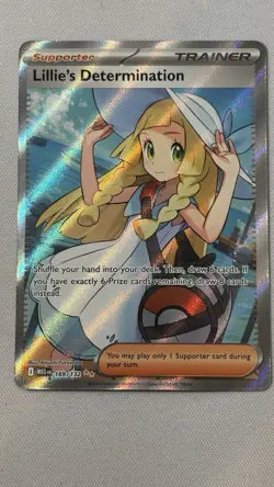 Pokemon Lillie's Determination TCG 169/132 Mega Evolution Ultra Rare Holo - Image 1