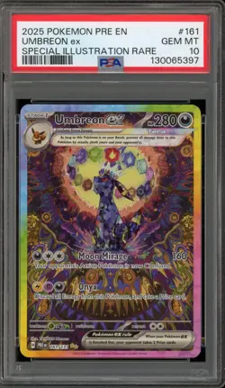 Pokemon Umbreon ex Prismatic Evolutions Special Illustration Rare #161 PSA 10 - Image 1