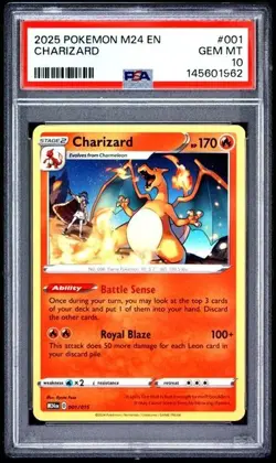 2025 POKEMON M24 EN-MCDONALD'S COLLECTION #001 CHARIZARD PSA 10 - Image 1