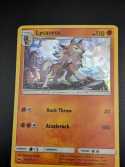 Lycanroc #76/147 *CRACKED ICE HOLO* (Deck Exclusive) Pokemon LP *2017* - Image 3