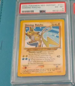 Pokemon Shining Raichu Neo Destiny 111/105 PSA 6 Unlimited Holo English - Image 1