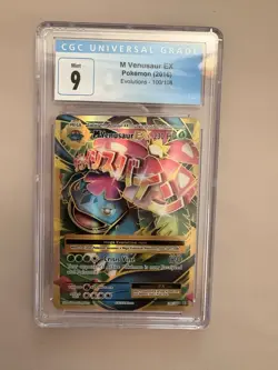 Pokemon TCG M Venusaur EX 100/108 Evolutions Full Art Holo CGC 9 2016 - Image 1