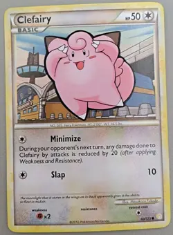 Clefairy 60/123 & Clefable 3/123 Holo HeartGold & SoulSilver Pokemon TCG - LP/MP - Image 2