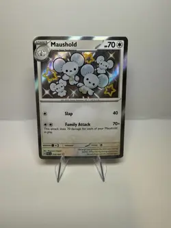 Pokemon TCG Maushold Shiny Card 210/091 SV Paldean Fates NM/M Shiny Rare - Image 1