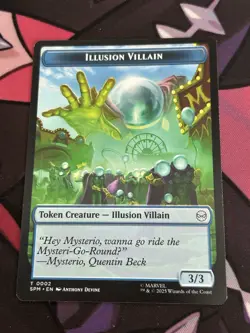 2025 MTG SPIDER-MAN ILLUSION VILLAIN/SPIDER # T 0002/0003 NON-FOIL TOKEN CARD - Image 1