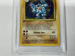 PSA 8 Machamp #8 1st Edition Base Set Pokemon Graded Card - Image 2