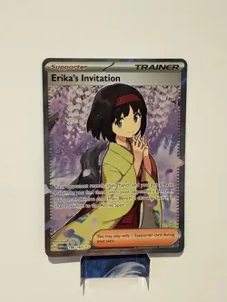 Pokemon Card Scarlet & Violet 151 Erika's Invitation 196/165 Holo Card NM - Image 1