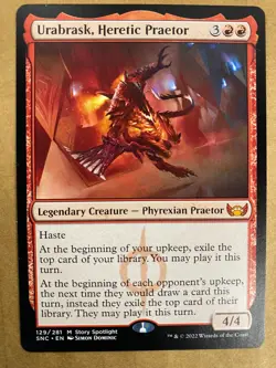 MTG 1x Urabrask, Heretic Praetor # 129 Steets of New Capenna Magic the x1 NM - Image 1