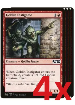 4x Core Set 2019 C LP 142 Goblin Instigator - Image 1