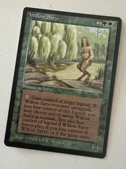 Magic the Gathering MTG Legends Willow Satyr LP+ (Beta Bob) - Image 1