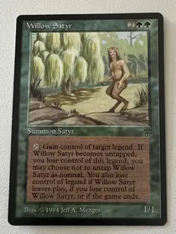 Magic the Gathering MTG Legends Willow Satyr NM- (Beta Bob) - Image 1