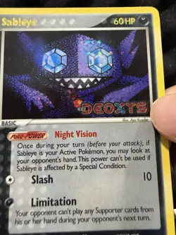 Pokemon Sableye EX Deoxys 23/107 Reverse Holo Rare 60 HP 2005 TCG - Image 2