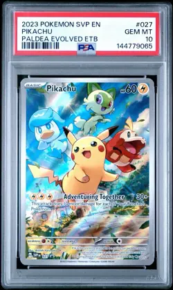 2023 Pokemon SVP en Pikachu Paldea Evolved Black Star Promo PSA 10 - Image 1